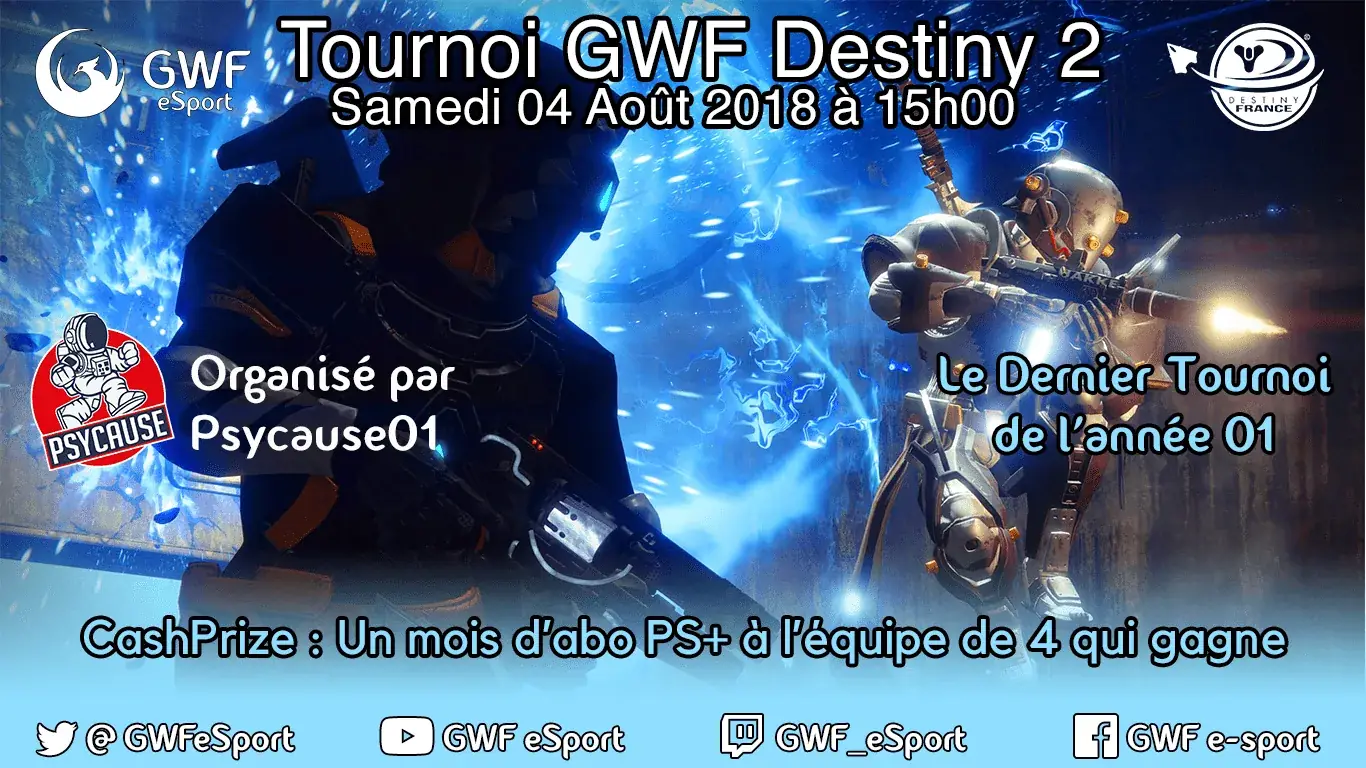 Affiche officielle 3ème Tournoi GWF Destiny 2