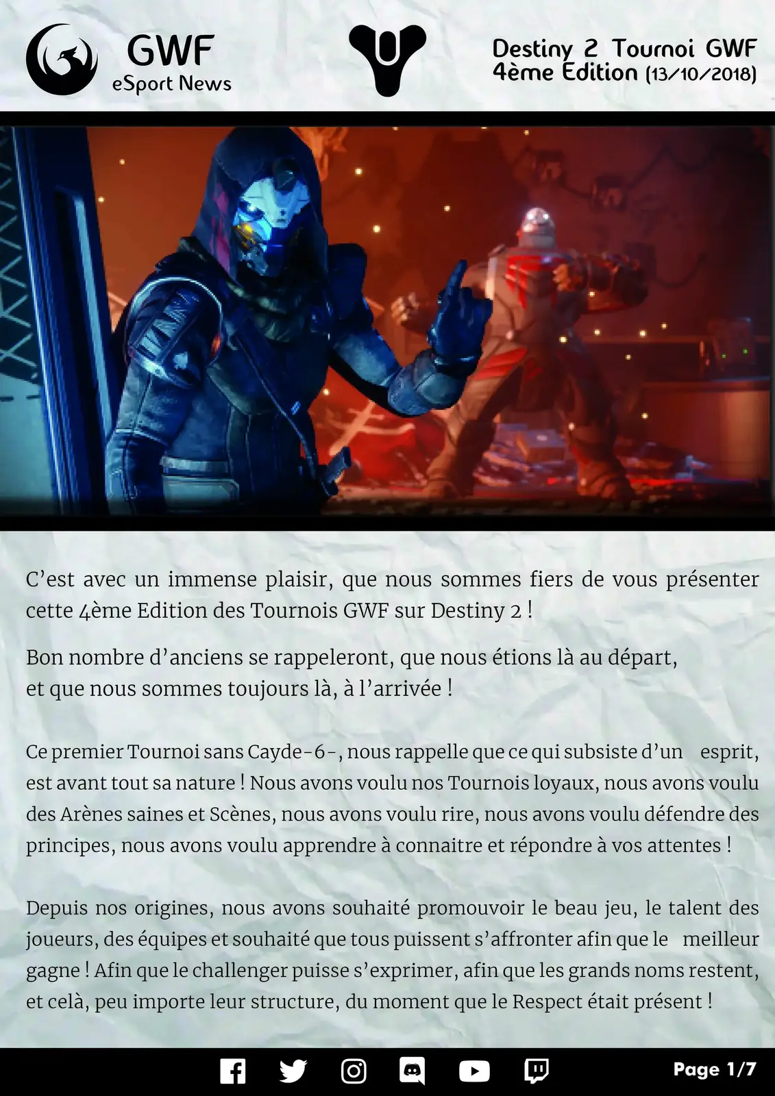 4ème Tournoi Destiny 2 — photo principale