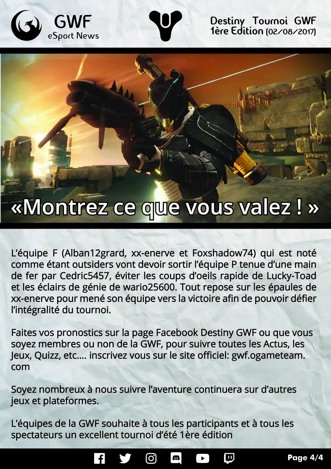1er Tournoi Destiny — photo 4