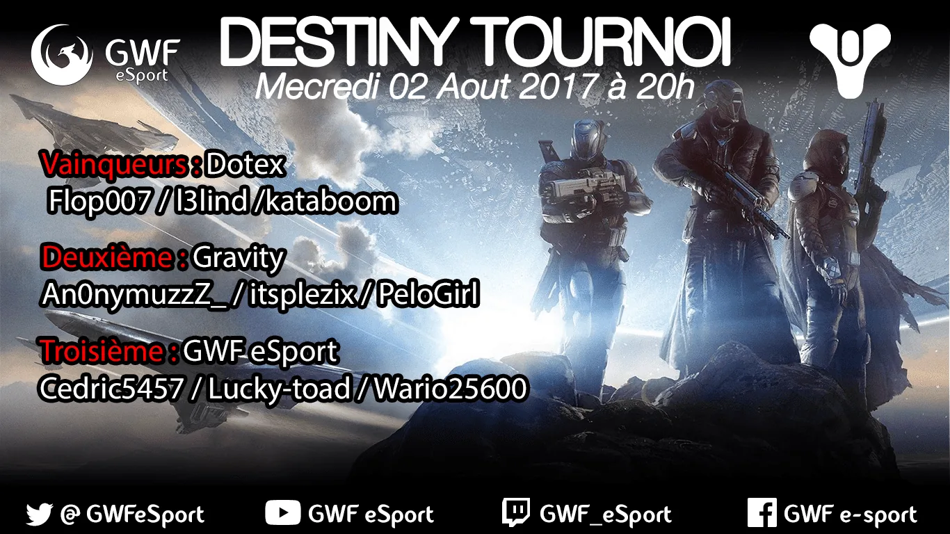Vainqueur du Tournoi 1er Tournoi Destiny — image 1