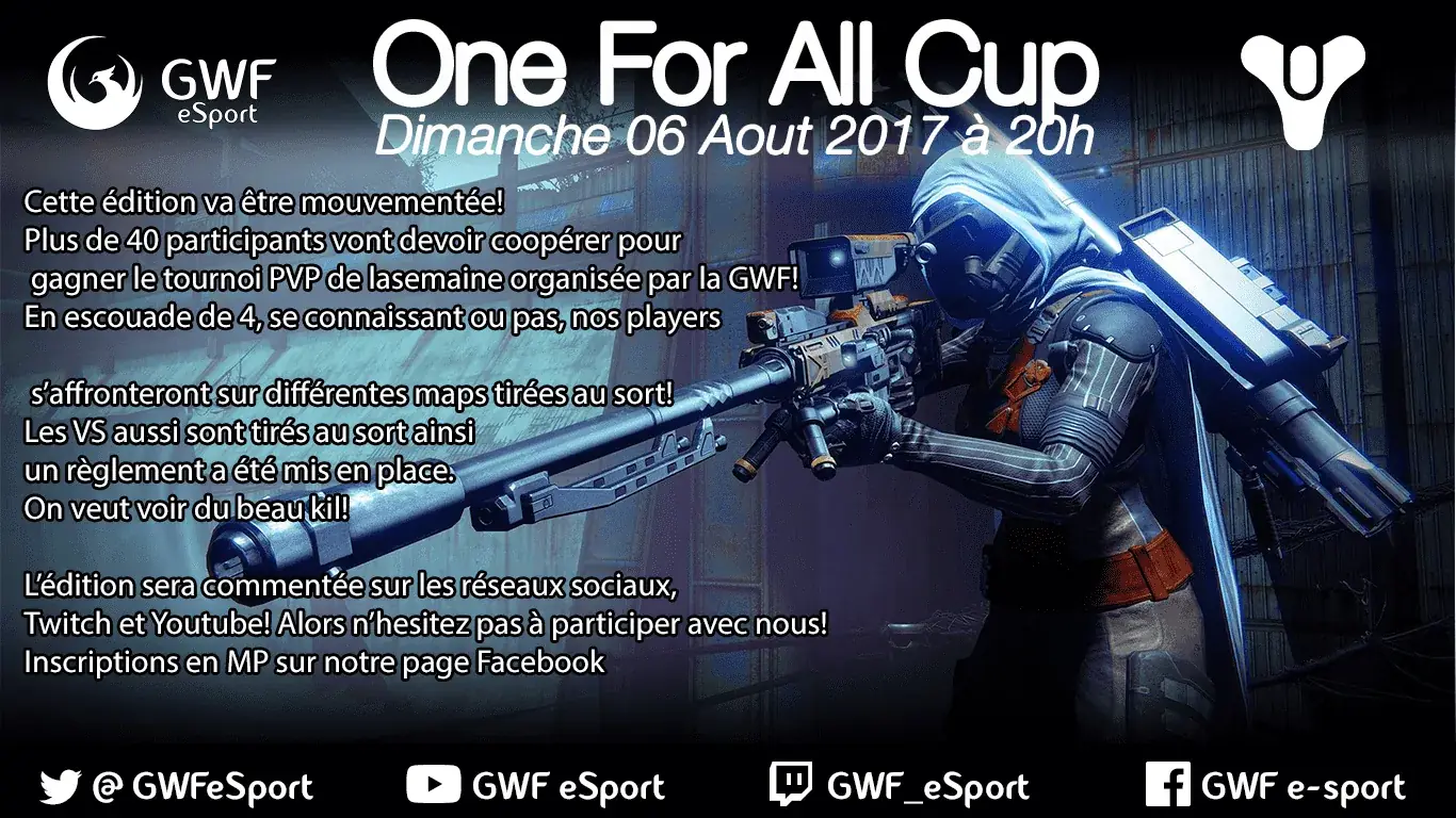 Affiche officielle 2ème Tournoi GWF Destiny