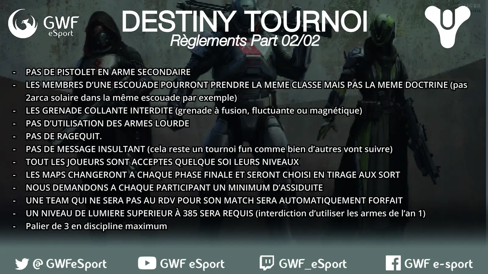 Règlement Destiny — image 2