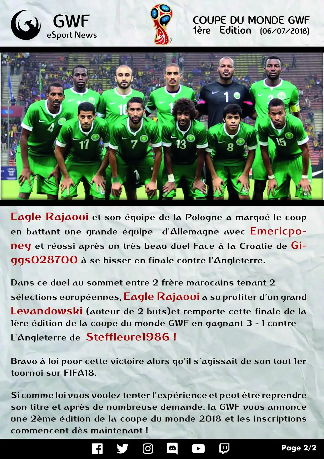 CDM GWF 01 — Coupe du Monde FIFA 18 — photo 5