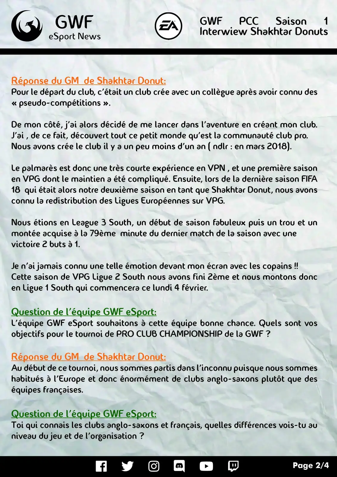 PCC GWF Saison 1 — FIFA 19 Club Pro — photo 16