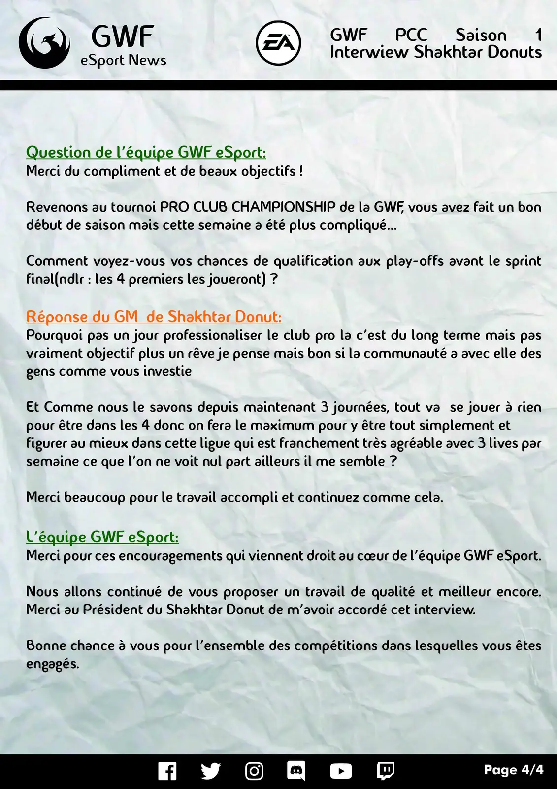 PCC GWF Saison 1 — FIFA 19 Club Pro — photo 18