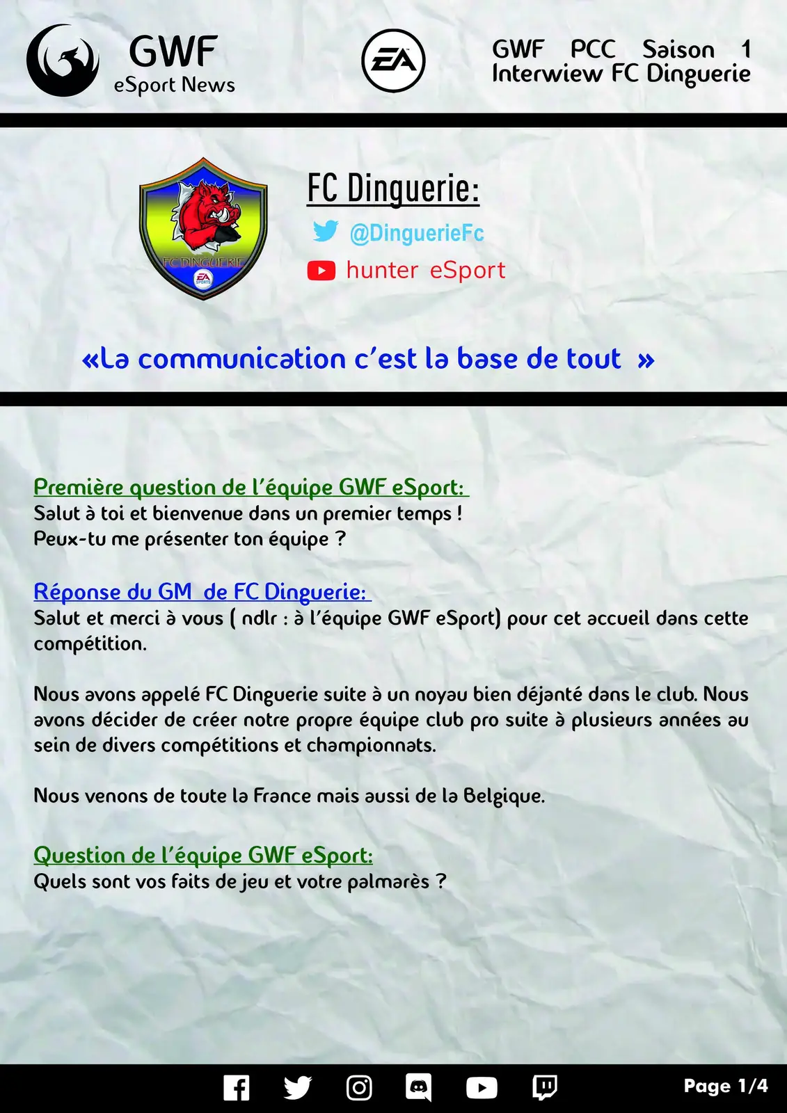 PCC GWF Saison 1 — FIFA 19 Club Pro — photo 3