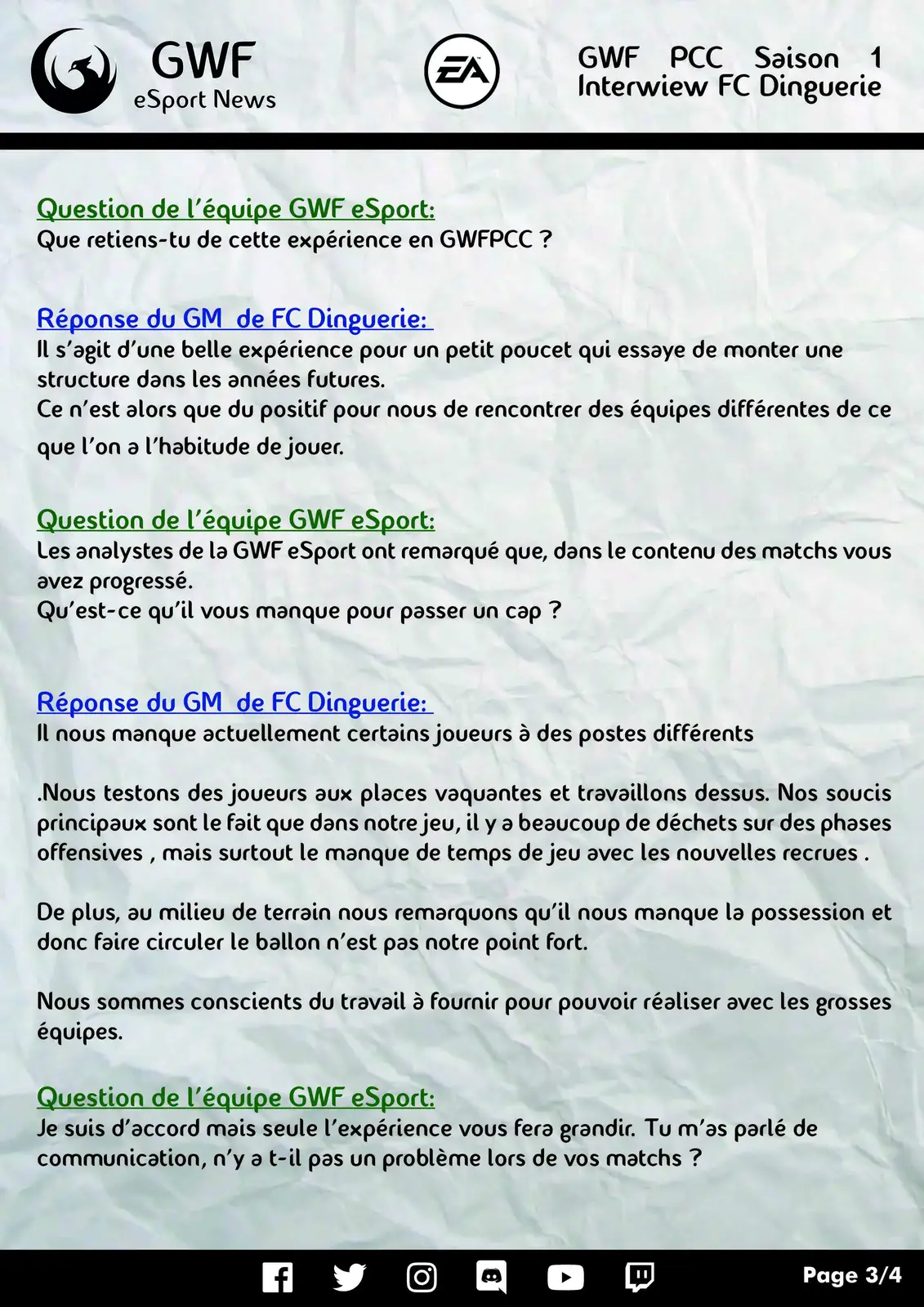 PCC GWF Saison 1 — FIFA 19 Club Pro — photo 5