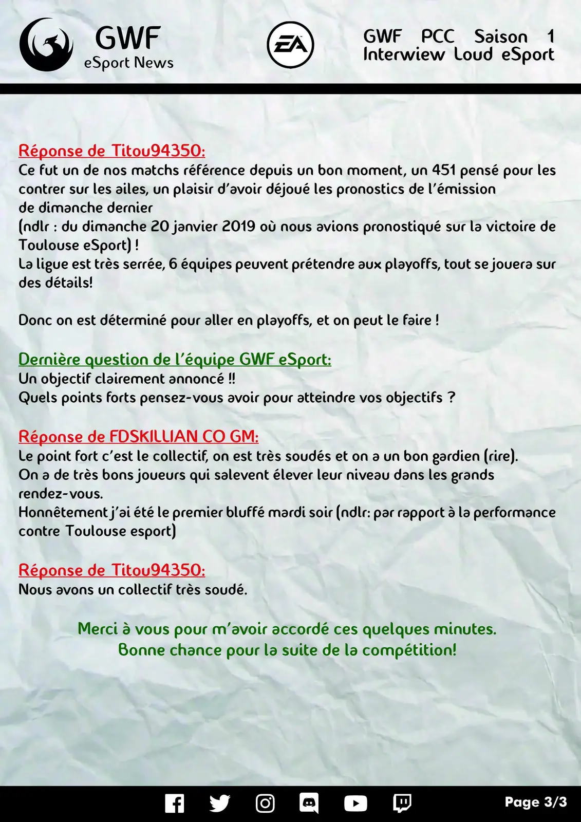 PCC GWF Saison 1 — FIFA 19 Club Pro — photo 9