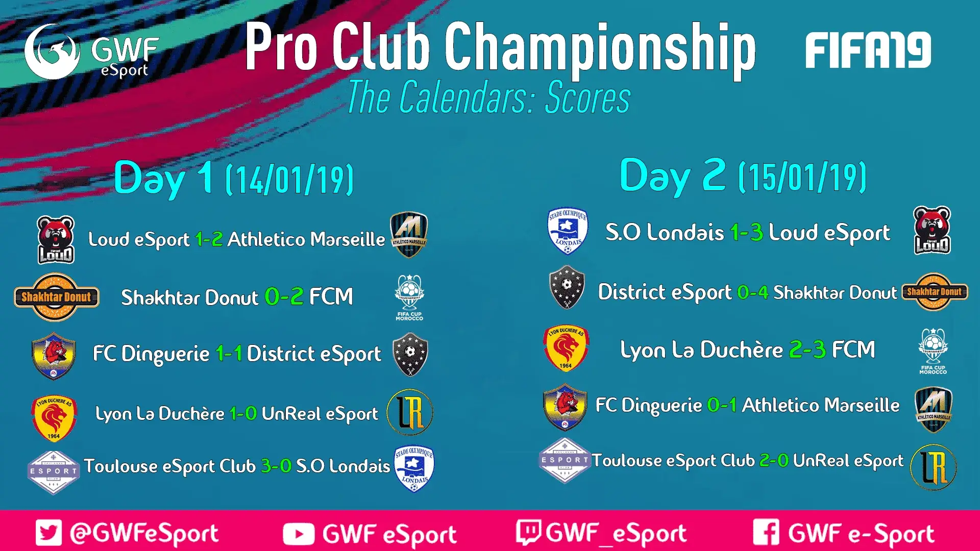 Calendrier du Tournoi — image 2