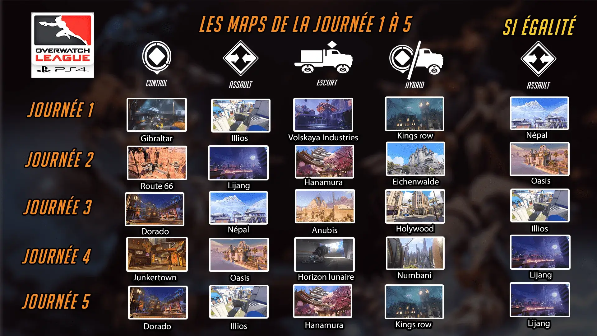 Calendrier des Maps — image 1